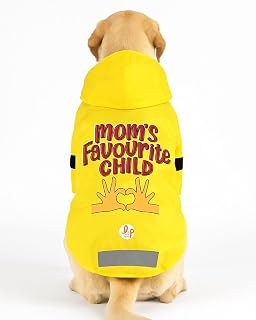 Lana Paws Polyester Yellow Dog Raincoat for Large Dogs, Indies, Boxers, Dalmatian & Similar, 1 Count