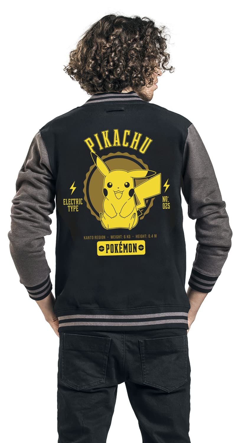 Pokémon Pikachu Männer Jacke schwarz/charcoal Fan-Merch, Gaming