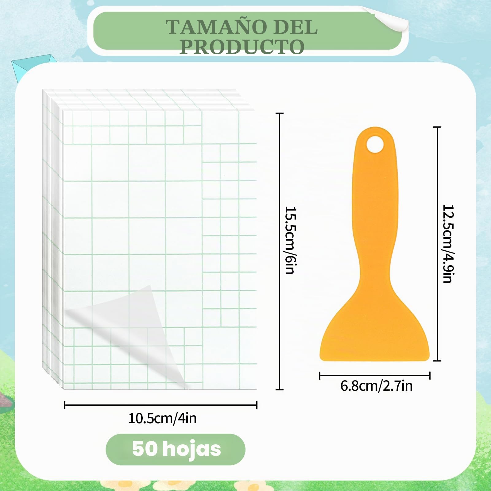 50 Hojas Hojas Laminadas Autosellantes, Hojas Laminadas Transparentes Impermeables, 6 Pulgadas Hojas Laminables sin Máquina con Rascador, Bolsas de Plastificar para Tarjetas de Visita Foto Pegatinas