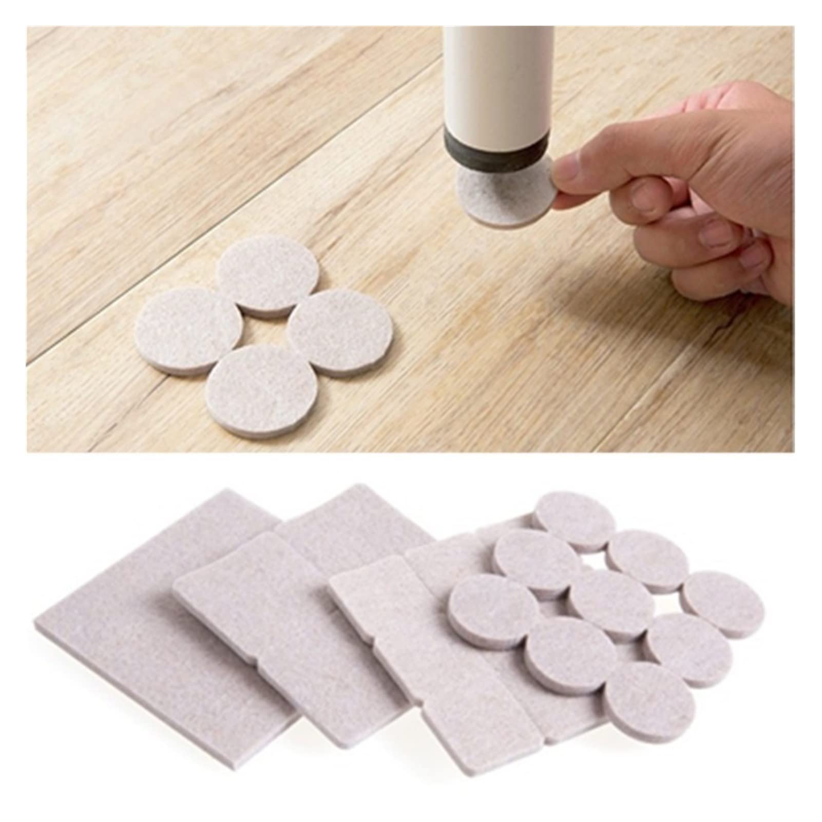 Almohadillas de fieltro for patas de silla y mesa, almohadillas de fieltro autoadhesivas de 5 mm más gruesas, superficie del suelo, protector antideslizante contra arañazos, alfombrilla for pies antid