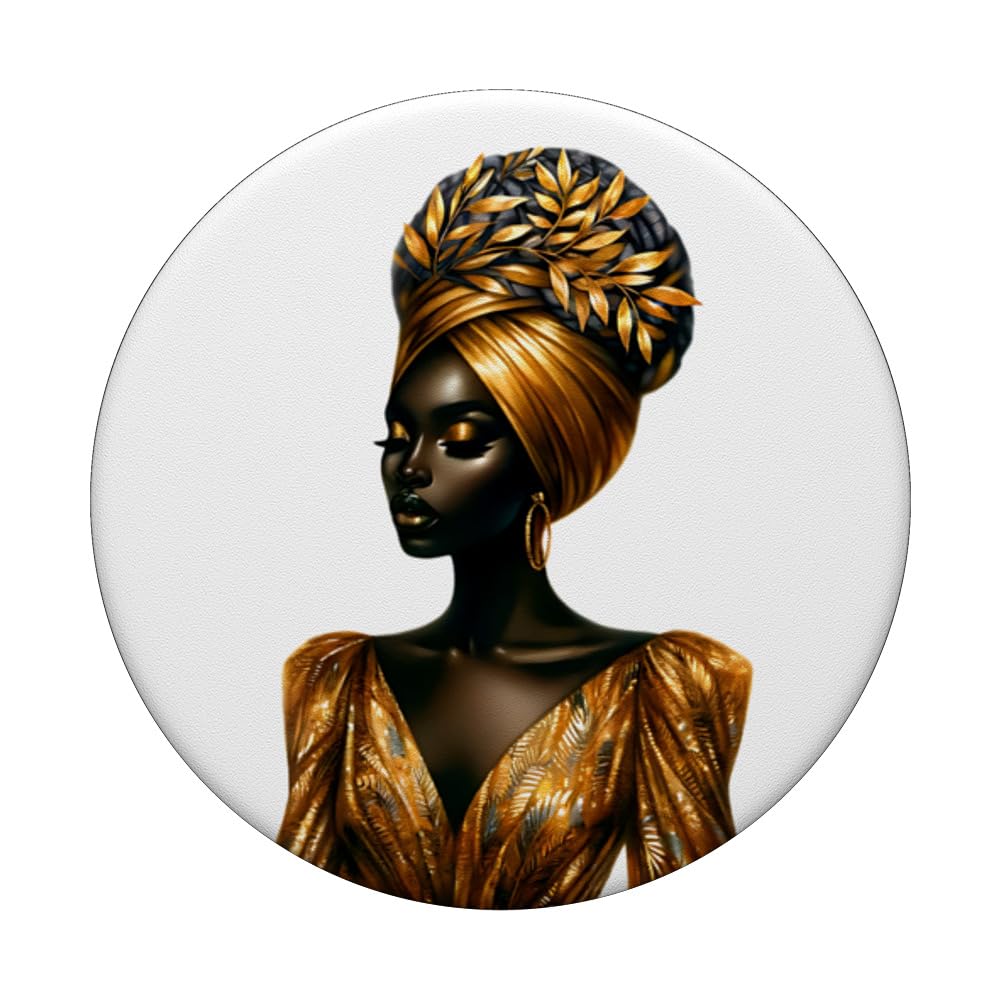 Aquarius Zodiac Gift Black Girl Magic Astrology Melanin PopSockets Grip And Stand For Phones And Tablets 7 thumbnail image