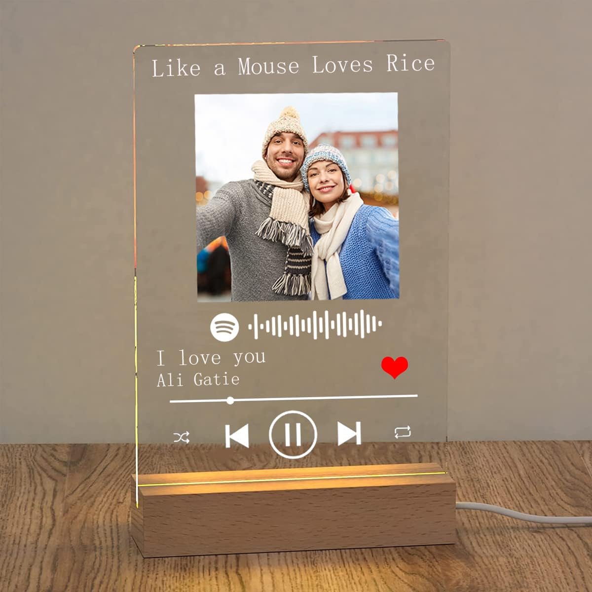 Pahdecor Chanson en acrylique personnalisée cadres photo personnalisés