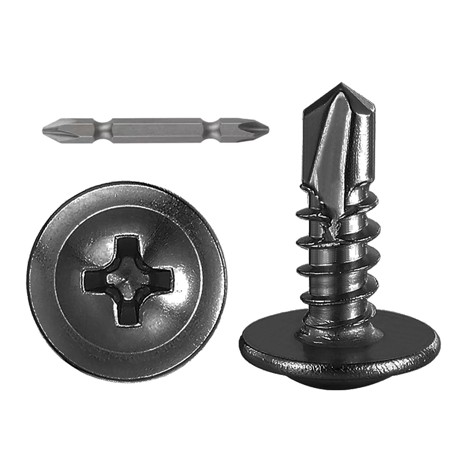410 Stainless Steel Sheet Metal Screws - 300 Pack -6