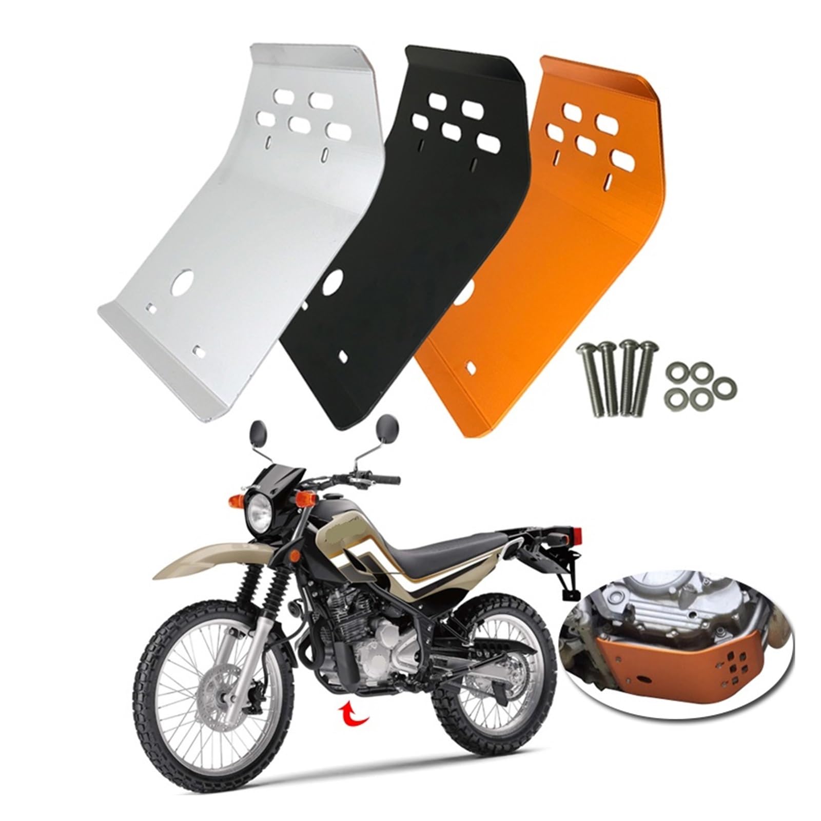 Paracoppa motore moto Per Serow XT250 XT250X Tricker XG250 XT XG 250 Motore Del Motociclo Telaio Base Spoiler Protezione Della Copertura Skid Piastra Di