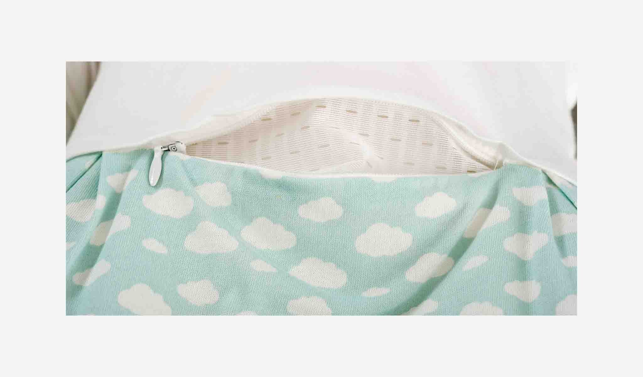 Träumeland S0100603 Außenschlafsack LIEBMICH Wolke mint, Größe 56/62, mehrfarbig