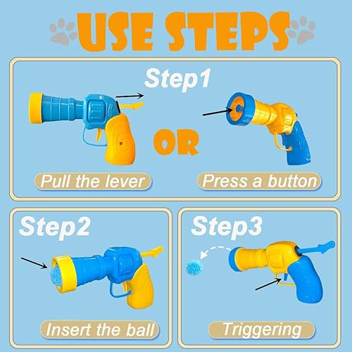 Miniatura 3 de Juguetes para gatos de interior, pistola lanzadora interactiva de bolas para gatos, productos de juguete para gatitos con 3 bolas de ping pong, 30