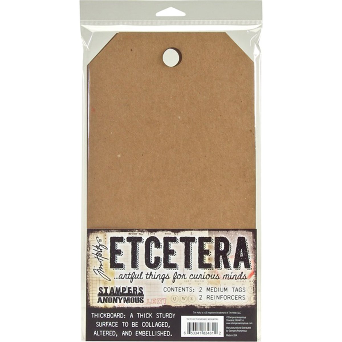 Stampers Anonymous Etcetera Tag Pack, Brown, Medium