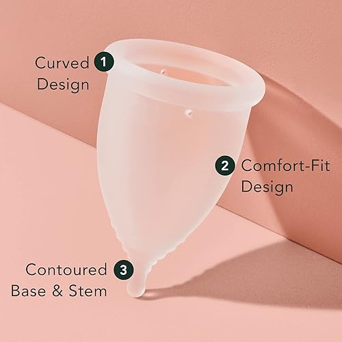 Miniatura 2 de Rael Taza menstrual suave y reutilizable para mujer, silicona de grado médico, tazas de período para mujer, flujo pesado, sin BPA, hecha en Estados