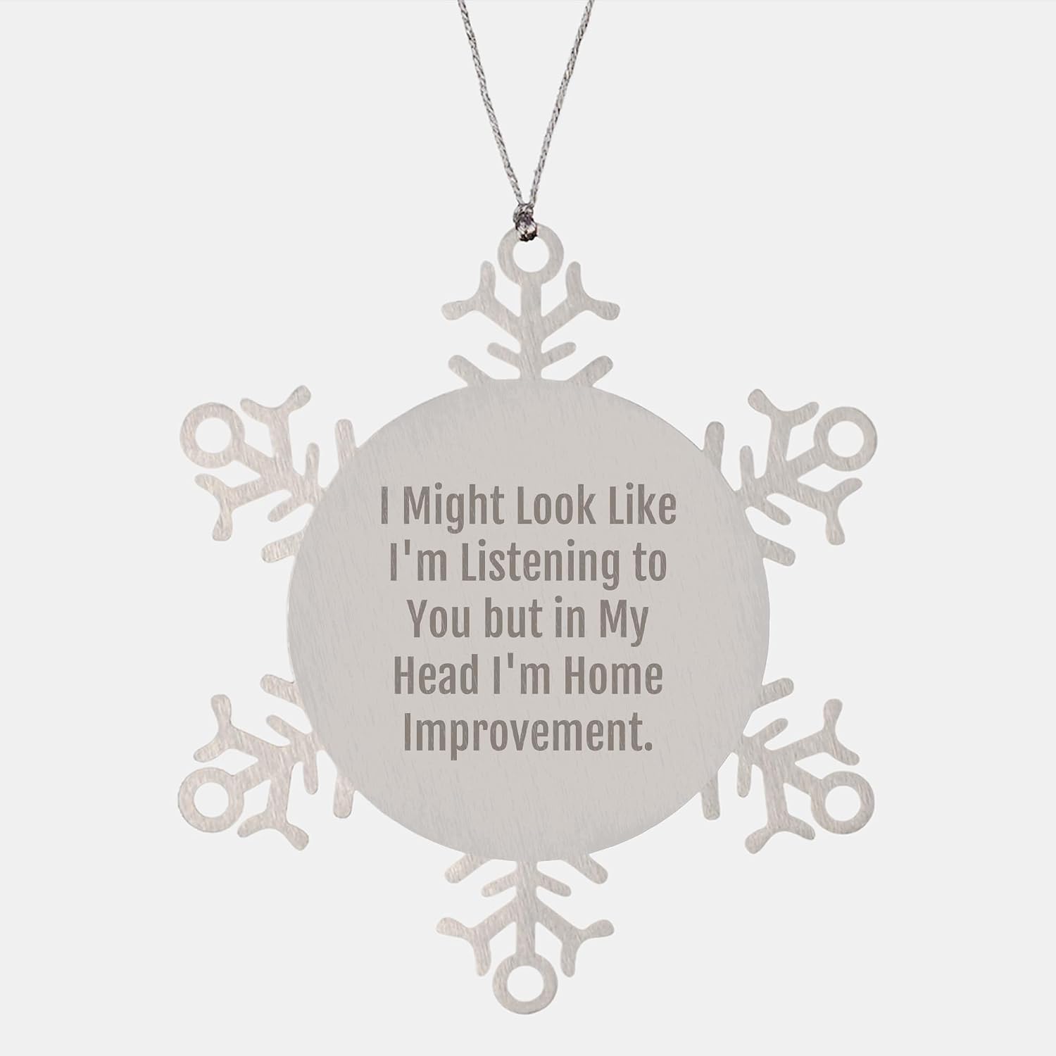 Funny Home Improvement-Inspired Snowflake Ornament Gifts for Wives, Home Improvement Enthusiasts, and Funny Gift Ideas for Christmas, a Unique Gift for Home Improvement Lovers