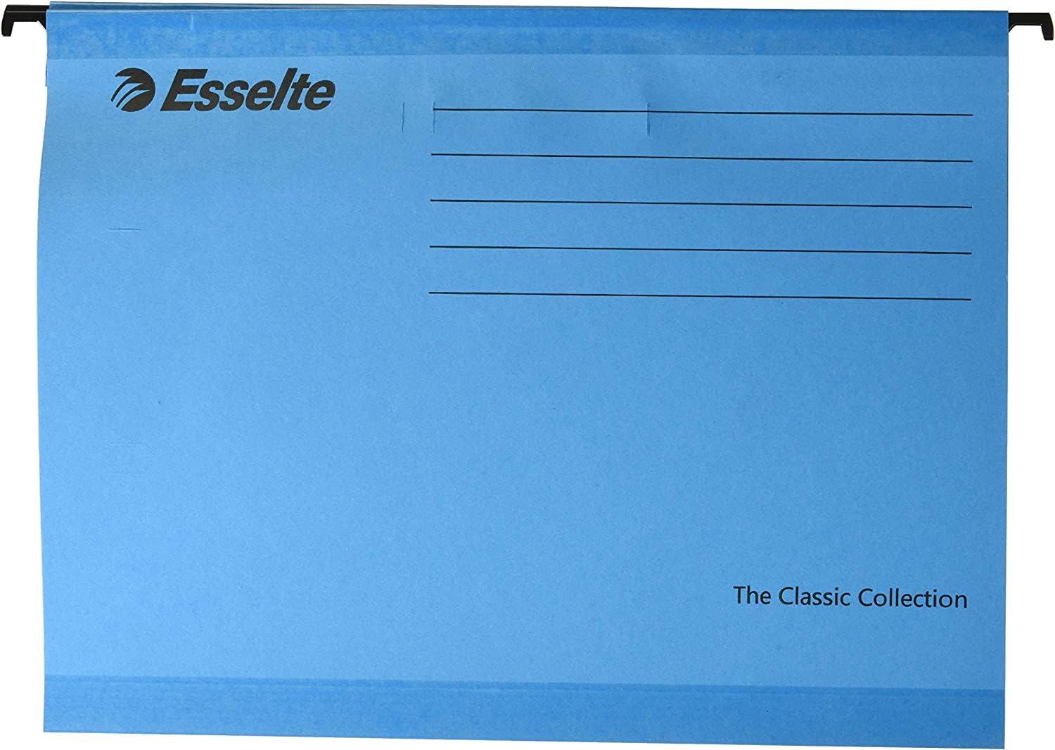 Esselte Classic Reinforced Suspension File, A4, Pack of 25, Tabs Included, Blue, 90311Blue Angel
