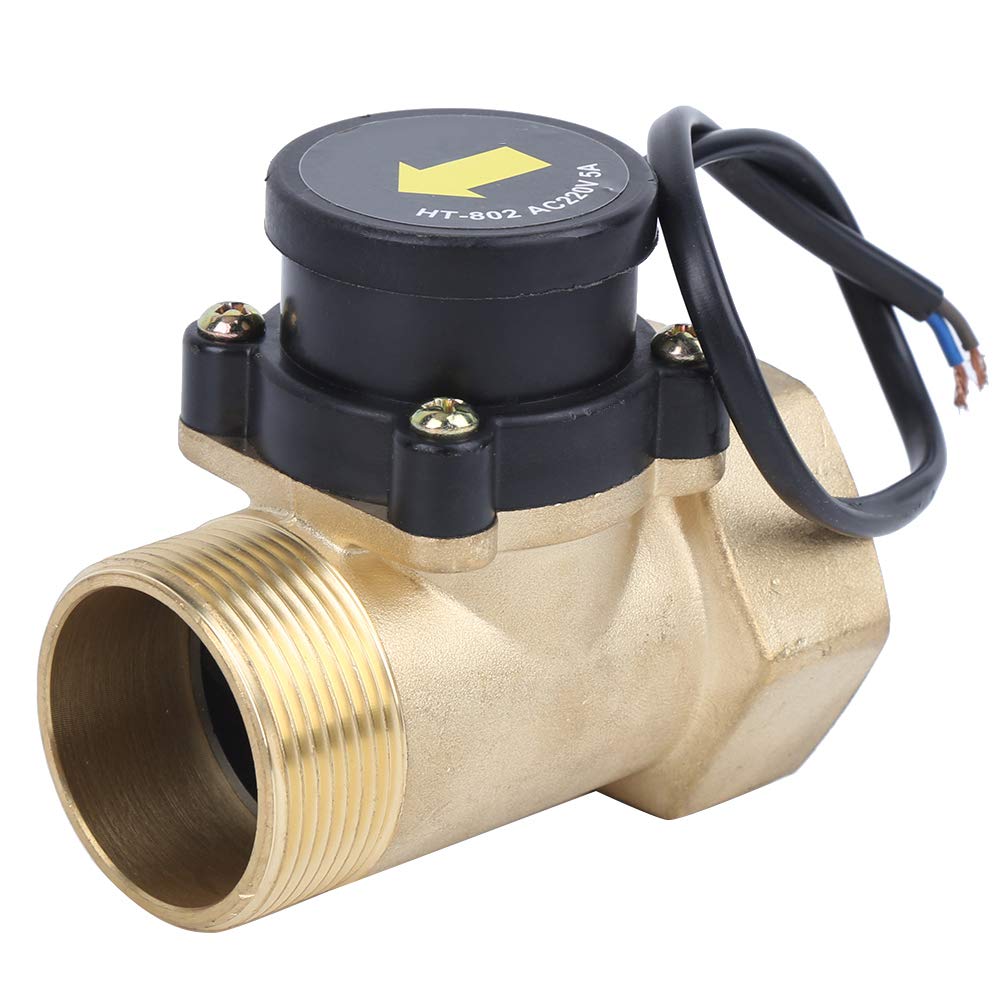 Garosa Black Water Flow Sensor Switch 1.5In Ht802 220V Automatic Electronic Pressure Switch For Shower Low Water Pressure Solar Heater Circulation System