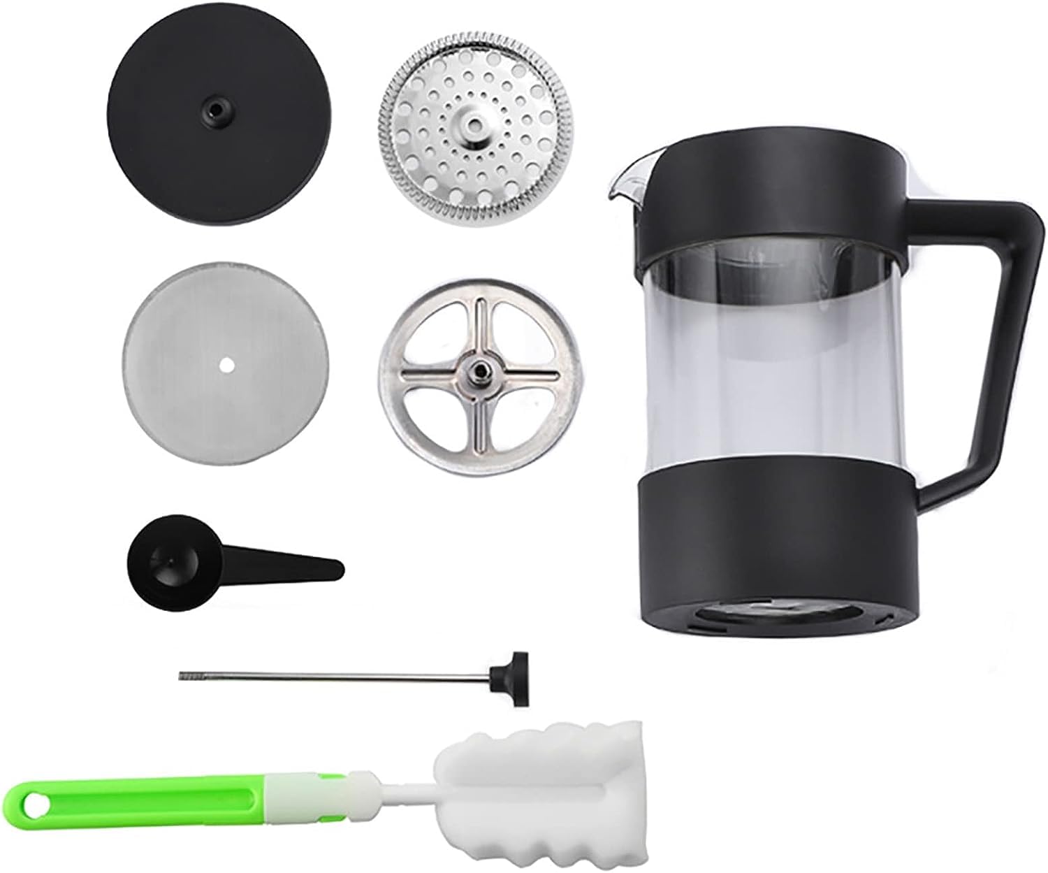 Cafetera de prensa, prensa de café, caffettiere, cafetera, cafetera de prensa francesa, cafetera de prensa francesa americana, cafetera de vidrio de borosilicato alto, cafetera casera hecha a mano (co