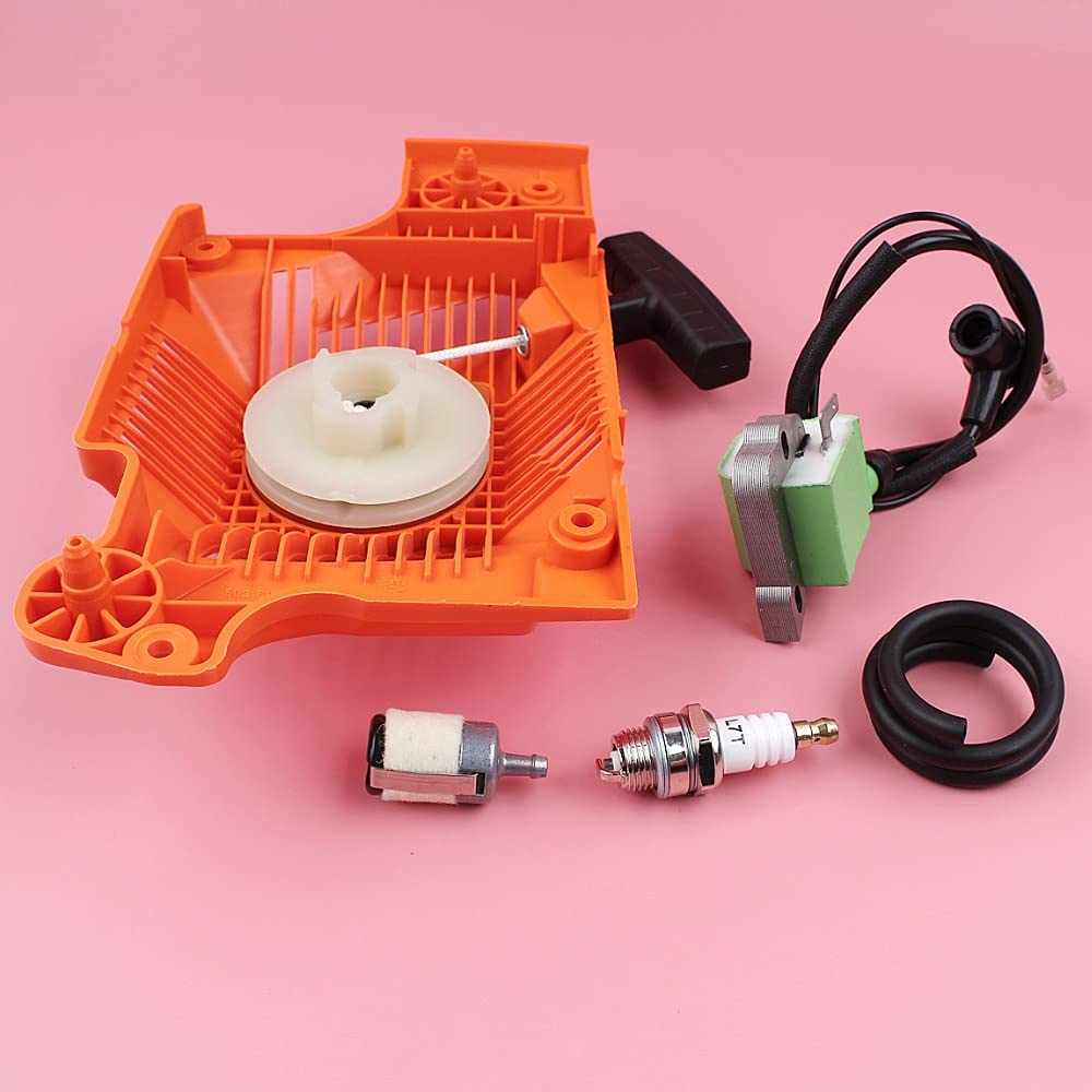 [Accesorios de herramientas] Herramientas de jardinería Bobina de encendido de arranque de retroceso Compatible con Husqvarna 55 51 Filtro de combustible Manguera Bujía Repuesto de motosierra бензопил