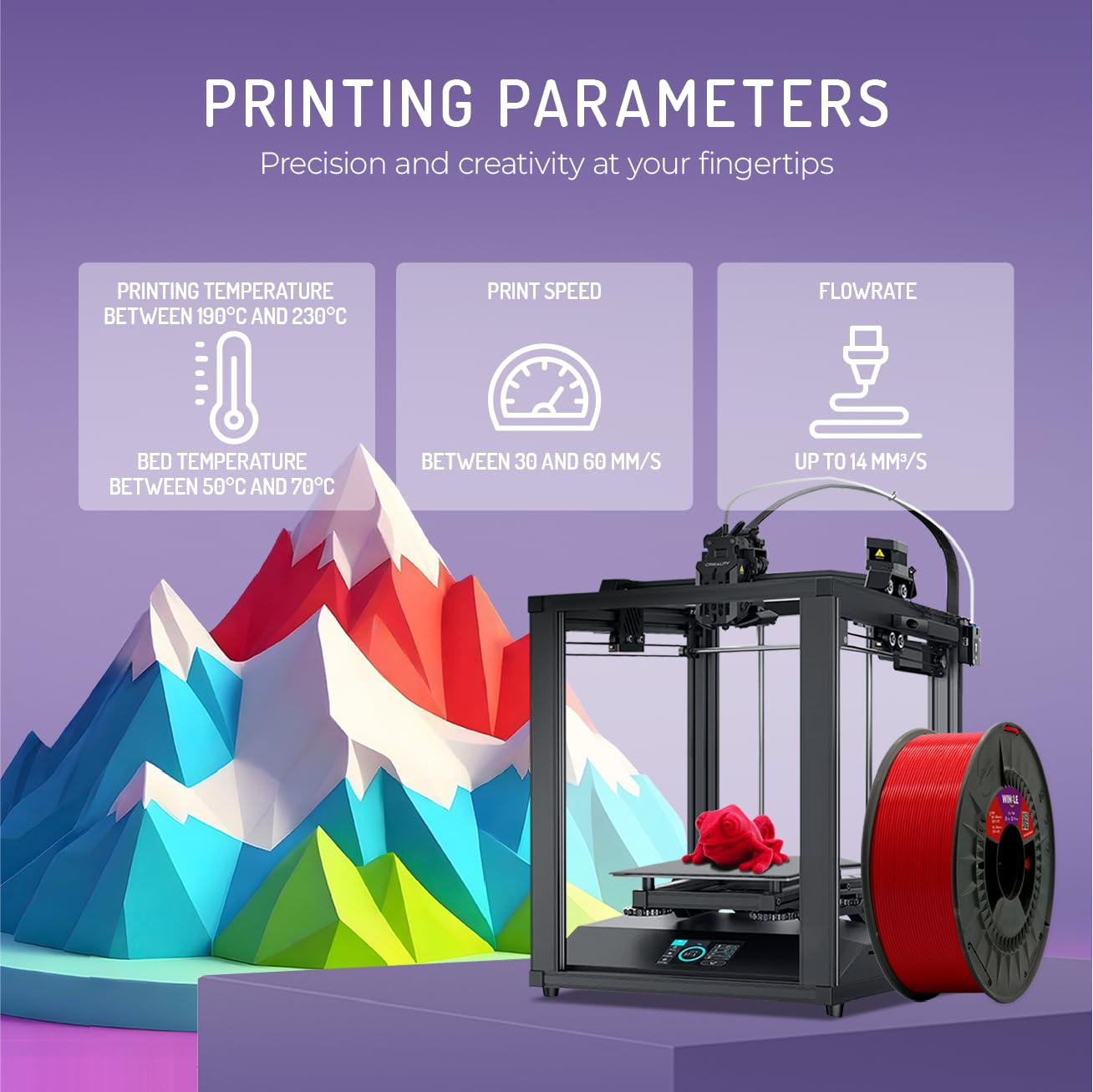 WINKLE Filament PLA HD Royal Blue | Filament do Drukarki 3D 1,75 mm 300 g | Niebieski | Kompatybilny ze Wszystkimi Drukarkami 3D, Dokładność Wymiarowa, Cewka 300g