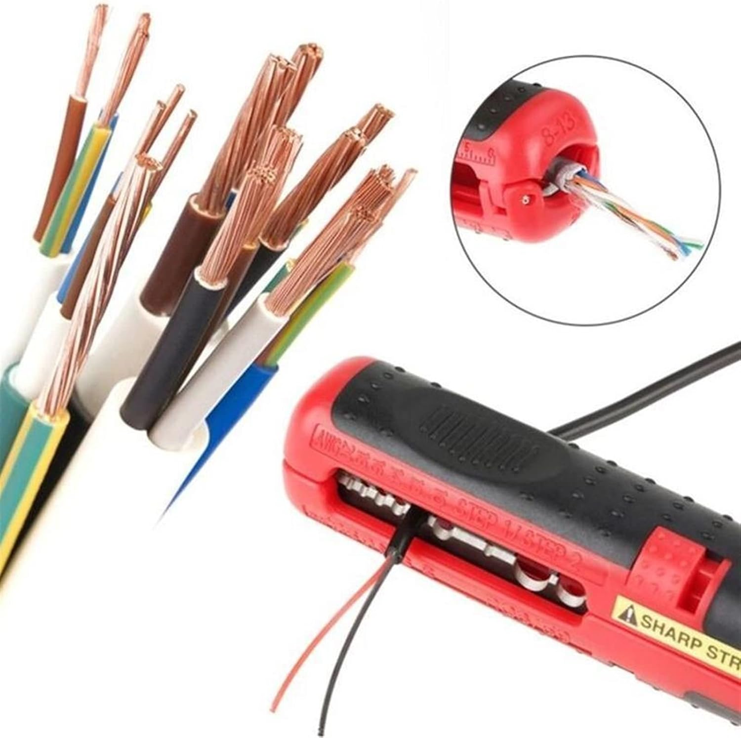 Wire Stripper Machine, 2pcs Multifunctional Cable Wire Stripper Plier Stripper Hardware Tool Line Pliers Handle Stripping Crimper Dismantling Tool,DIY Cable Copper Wire Stripping