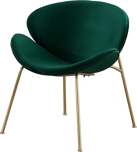 Juego de 2 sillas de comedor modernas de mediados de siglo, sillas de comedor de cocina, respaldo curvado, silla de comedor tapizada redonda con