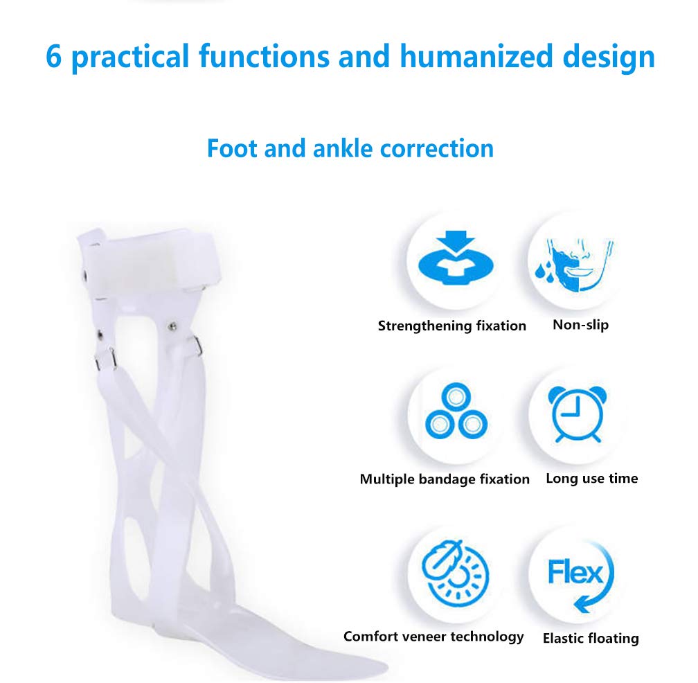 Soporte para la Periostitis Tibial, Soporte para el Tobillo, ortesis para pie caído, ortesis para corrección postural del Tobillo y el pie caído, férula, Izquierda, M (Derecha S)