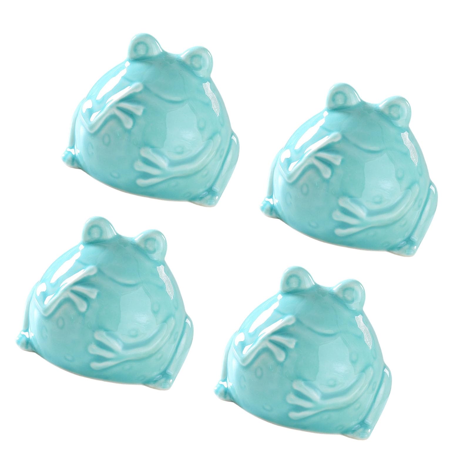Jazuaiao 4PCS / Set Water Inspired Toilet Bolt Covers Ceramic Fun Bathroom Decorating Supplies Toilet Decoration
