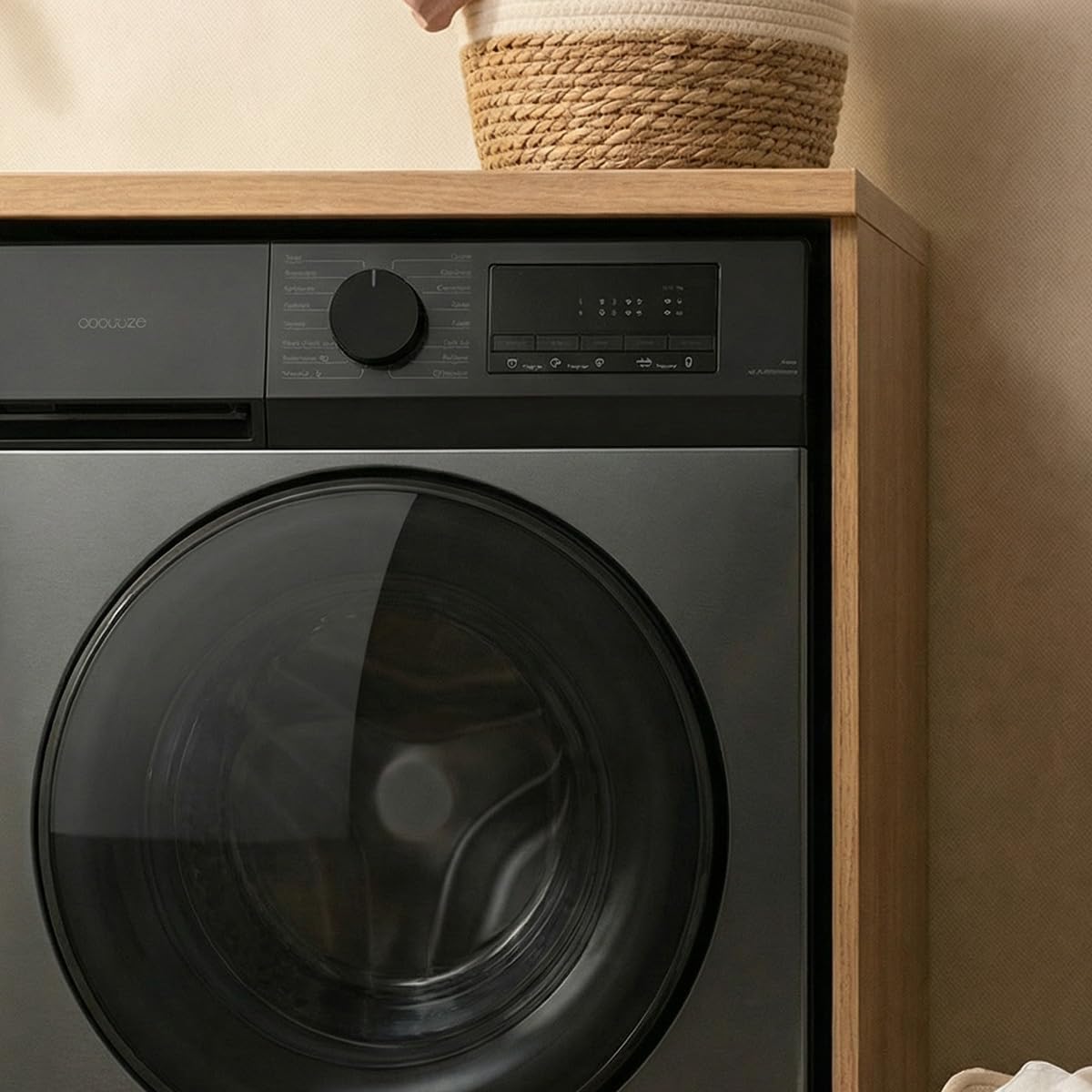 Cecotec Lave-linge à Chargement Frontal 10Kg Bolero DressCode 10450 Inverter Steel, 1400 tr/min, 16 programmes, Classe A-10%, Moteur Inverter Plus, Pearl Drum, Fonction Silence, KidLock, Acier