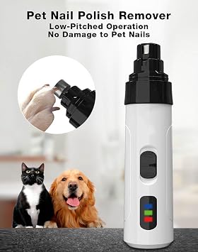 Nail Grinder for Dogs - 2026 Dog Toenail Trimmers with Diamond Bit & 2 Speed Settings, Safe & Rechargeable Nail Clipper for Dogs & Cats, Gentle & Precise Grinding (1PCS)