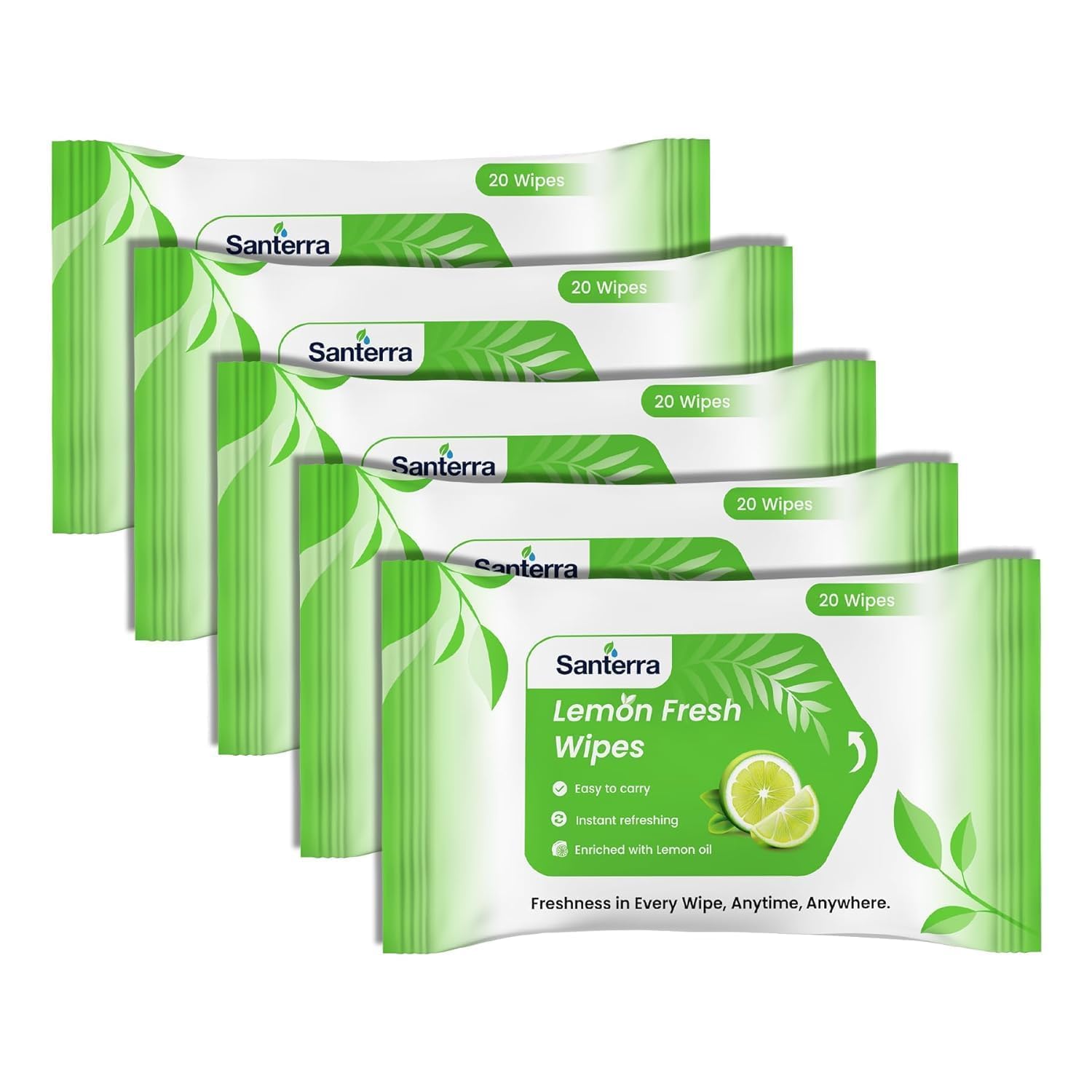 Refreshing Wet Wipes Enriched with Natural Lemon Essence & Mint | Soft Cleansing Face Wipes with Aloe Vera for Daily Hygiene (pack of 5)-image-31