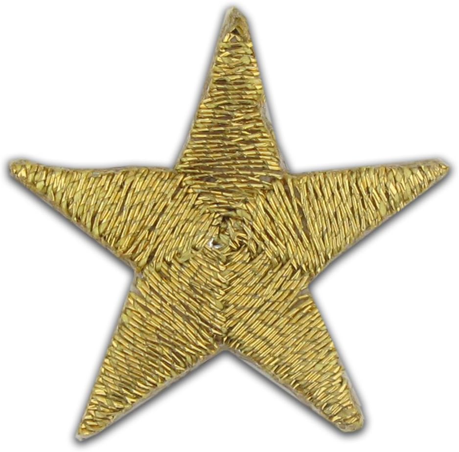 PinMart's Gold Star Embroidered Applique Sticker - 50 Pack