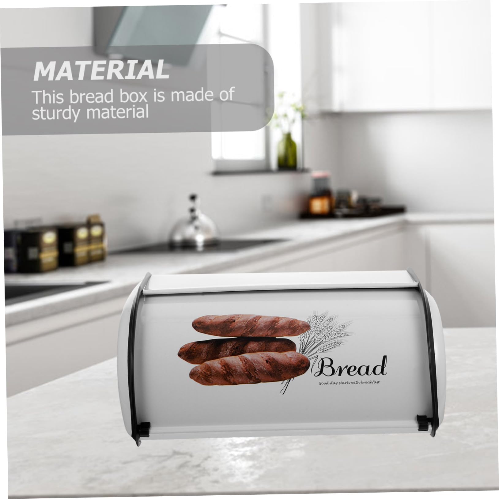 PRETYZOOM Panera De Encimera Cajas De Pan Para Cocina Contenedor De Almacenamiento De Alimentos Material De Hierro Diseño De Pequeño