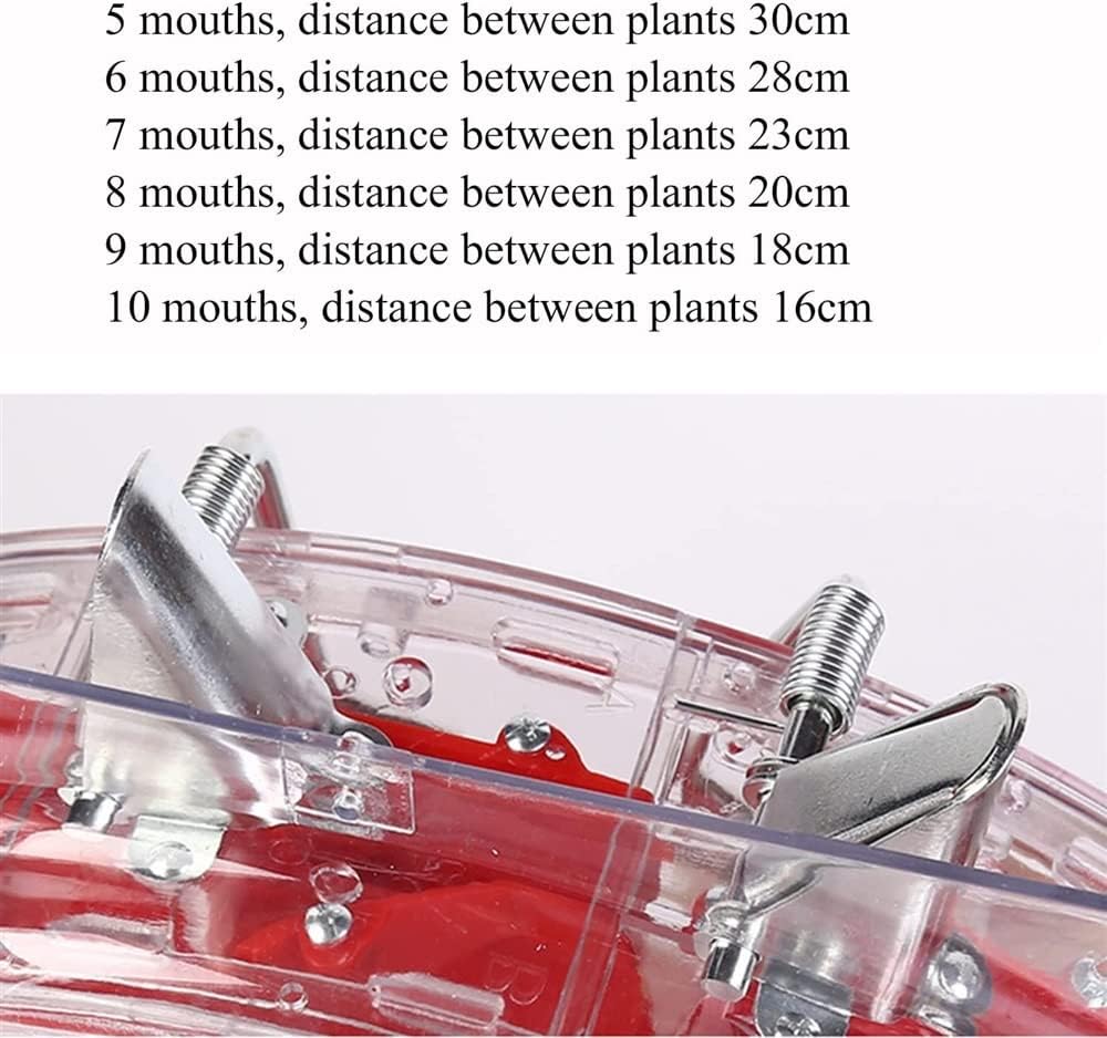 Garden Seeder, Row Crop Planter, Manual Lawn Spreader for Sowing Seeds, Seeder Gardening Tools, Include 5 Seed Wheels, Suitable for A Variety of Crops,7 Mouths (Color : 9 Mouths)