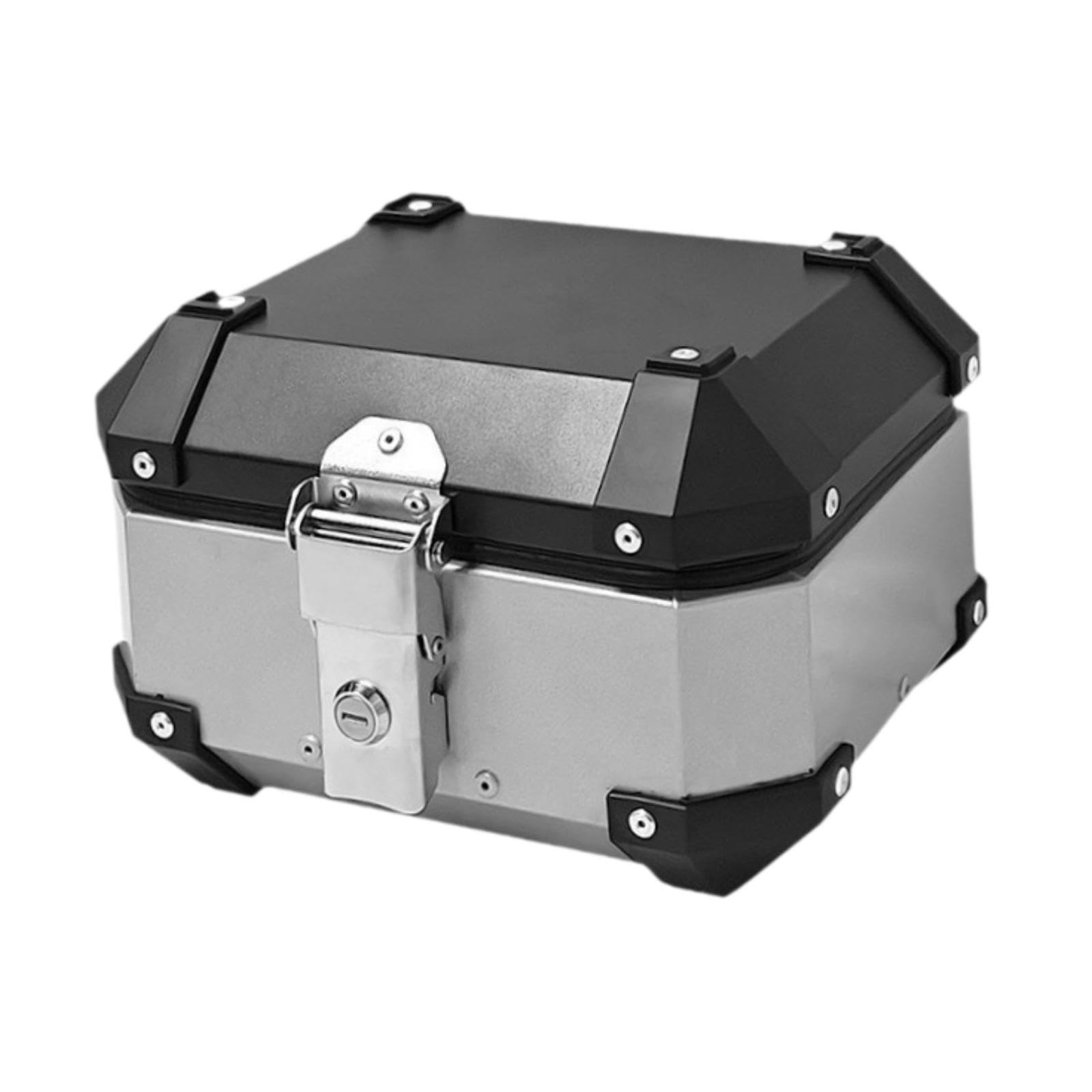 Baúl de Motocicleta Maleta Impermeable Capacidad 10L Instalación Rápida Antirrobo Adecuado para Transporte Diario Viajes Scooters, Plata