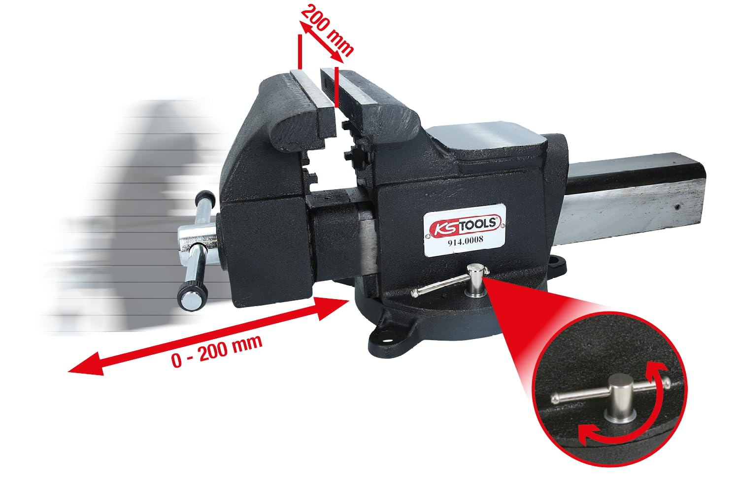 KS Tools 914.0008 Imadło stołowe, 8"