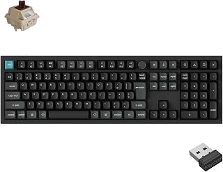 Keychron Q6 Ultra 8K 100% 机械键盘 8000Hz 转换率 2.4GHz/蓝牙/有线对应 CNC铝外壳 支持热插拔OSA双击PBT键帽 RGB背光 日语排列 无假印字 茶轴 黑色
