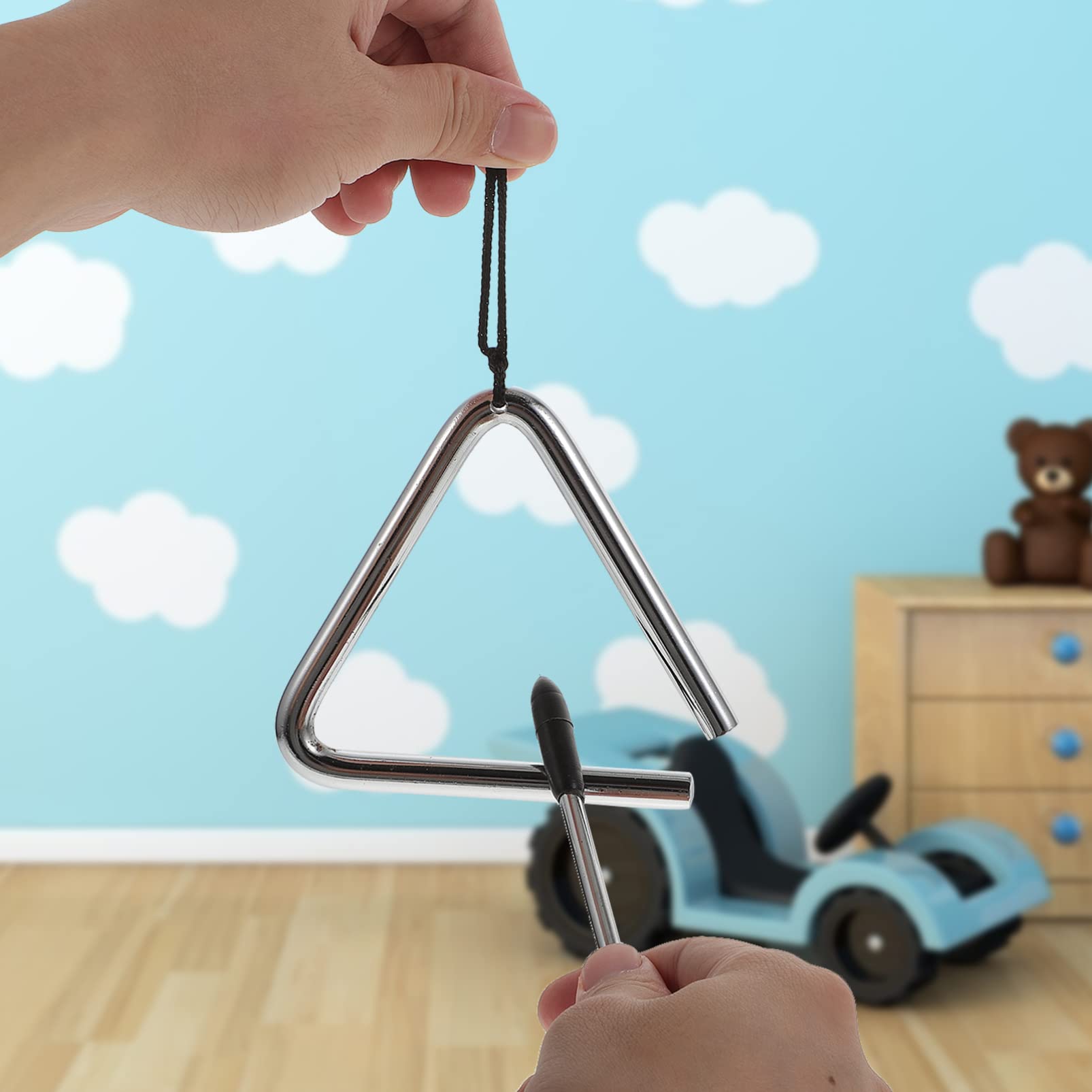 楽器、三角ハープ Amazon | GREENADSCAPE 2本セット 三角形 子供の音楽啓発 キッズ