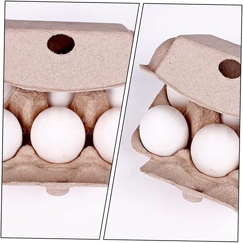 Miniatura 7 de DOITOOL Cartones de huevos reutilizables 10 piezas de fibra de pulpa biodegradable Huevo Planos Cartón de huevo plano reforzado con tapa para