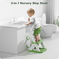 Vista 6 de Asiento de entrenamiento para ir al baño, asiento de inodoro mejorado para niños y niñas, inodoro de entrenamiento 2 en 1, protector contra