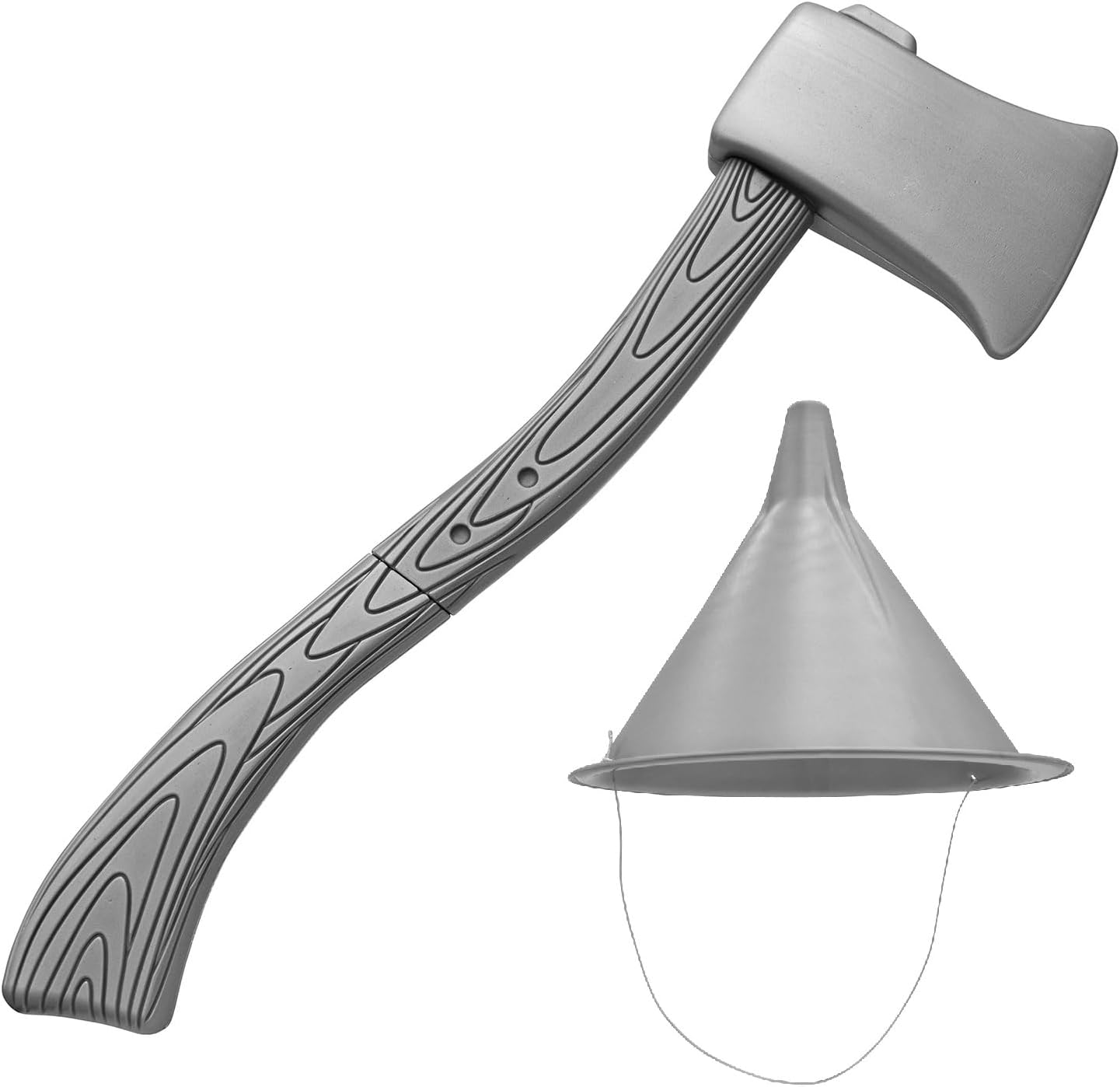 Nicky Bigs Novelties Tin Silver Plastic Axe And Funnel Hat