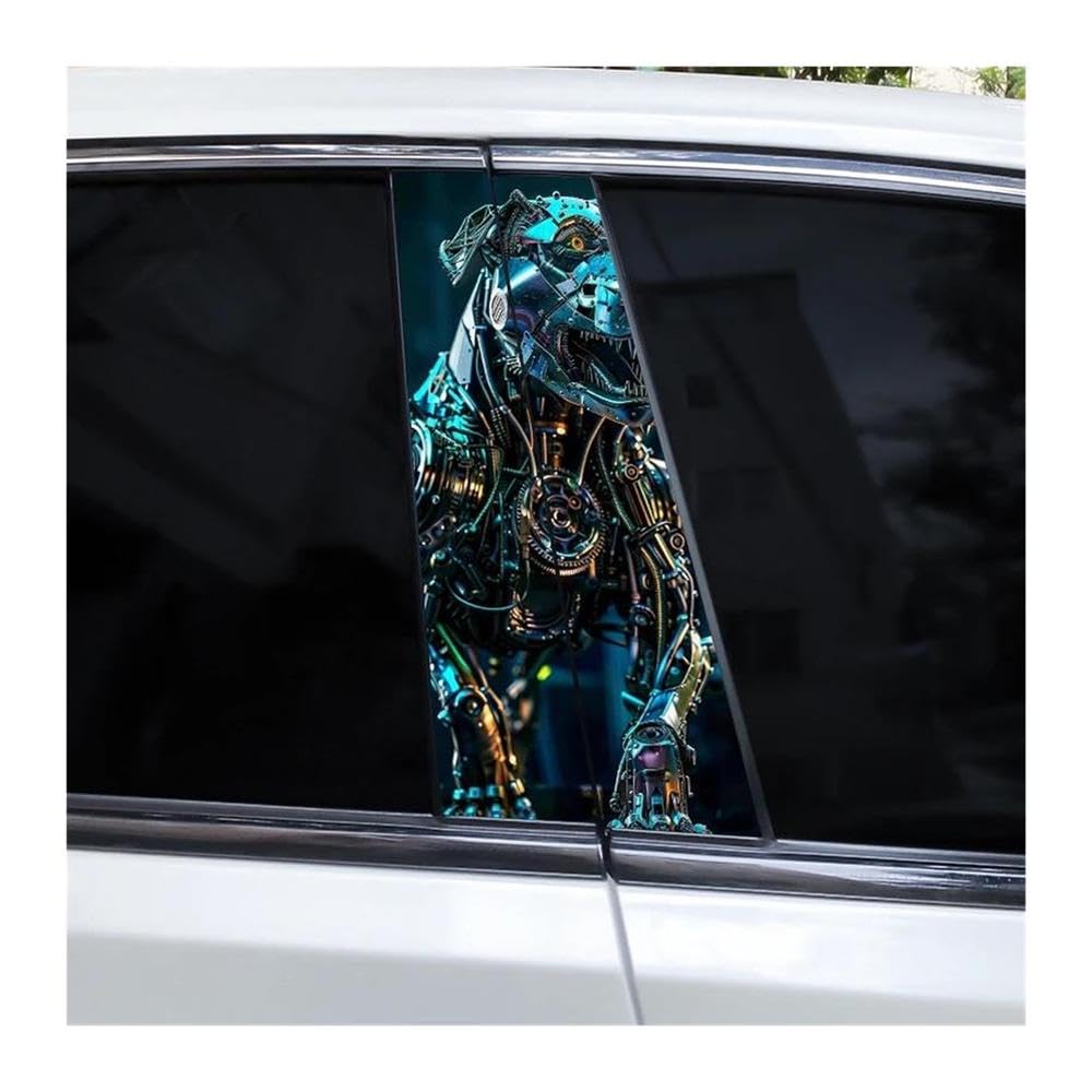 Body Parts 2pcs Car Center Pillar Sticker Zombie Wars Auto B-Pillar Waterproof Protective Film(M)
