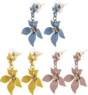 6 Pares De Brincos Decoração Azul Strass Franja Guarnição Rosa Decoração Feminina Brincos Femininos Joias De Orelha Gota De Orelha Moda Brincos Femininos Decoração De Orelha