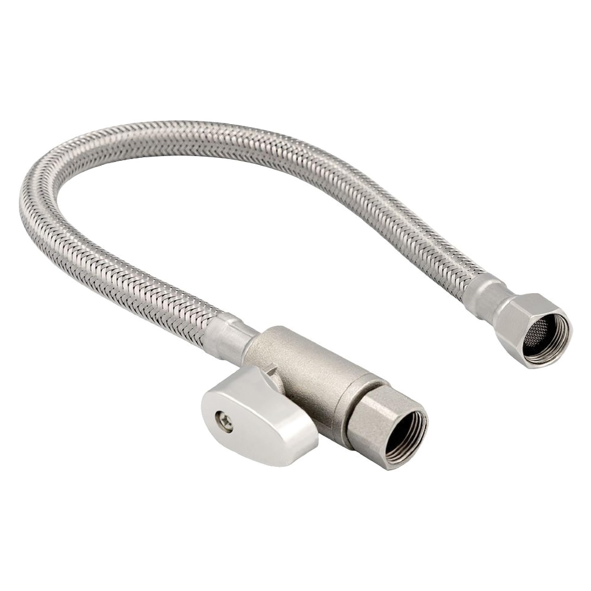 Photo 1 of LUXE Bidet 3/8” x 3/8" x 15" Cold Water Bidet Hose with Integrated Shut-Off Valve, Only Compatible with NEO Plus Series Bidet Attachments