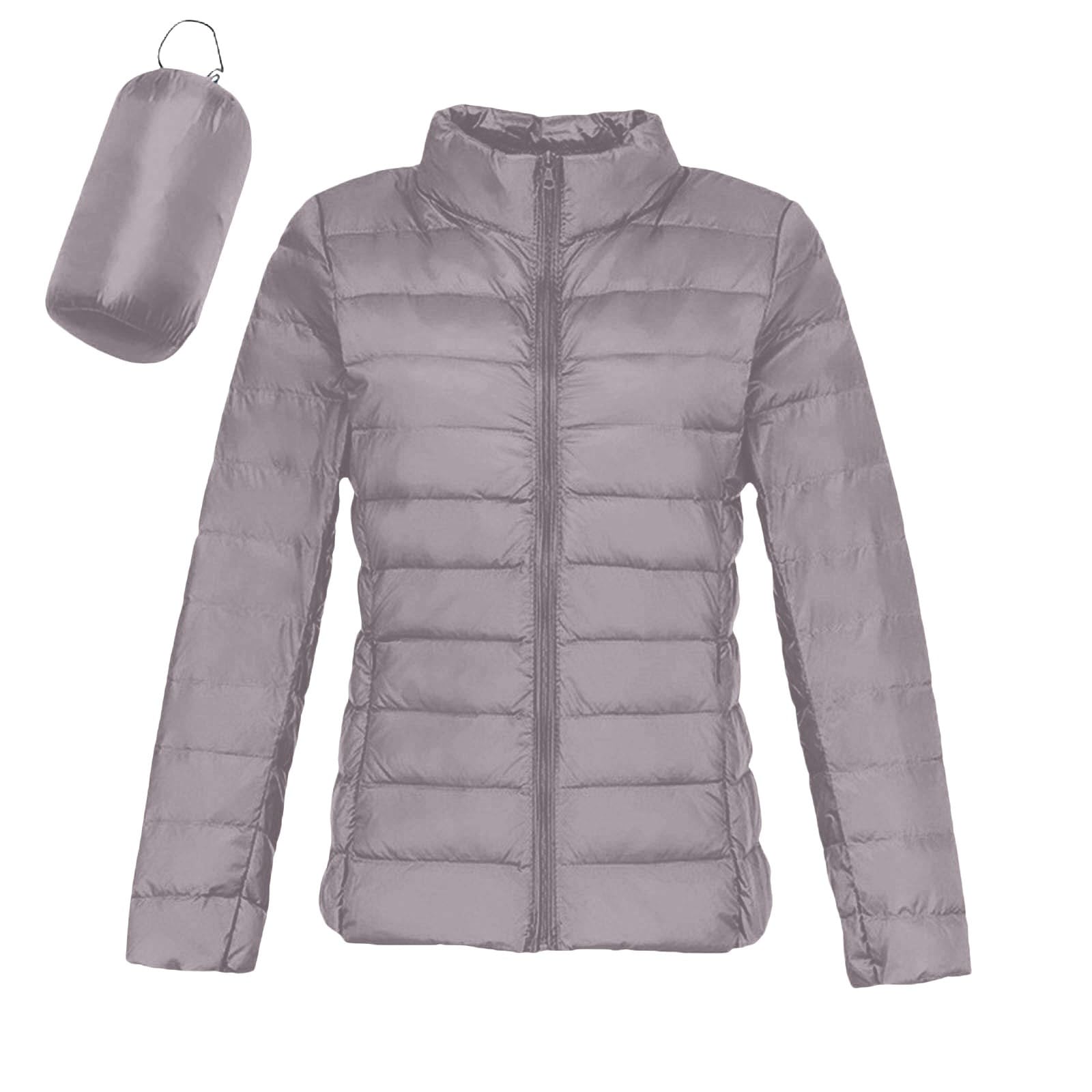 Générique Doudoune blanche légère grande taille, couleur unie, décontractée, sans capuche, vêtement d'extérieur chaud et élégant