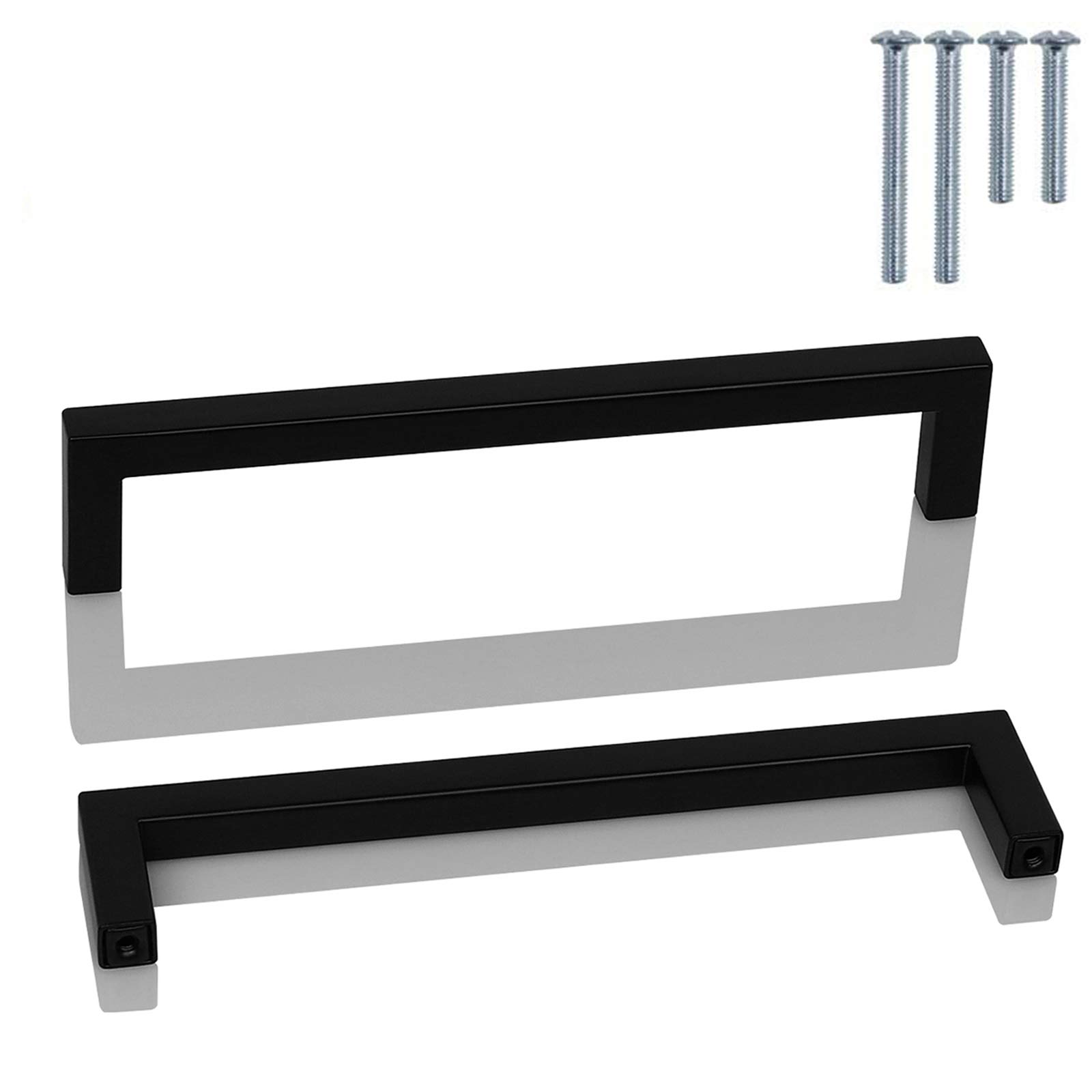 Buy PinLin 5 Pack Kitchen Door Handles 160mm Hole Centre Flat Black
