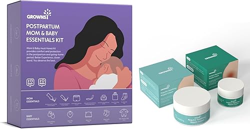 GROWNSY Juego de crema para pezones y kits esenciales para mamá y bebé posparto
