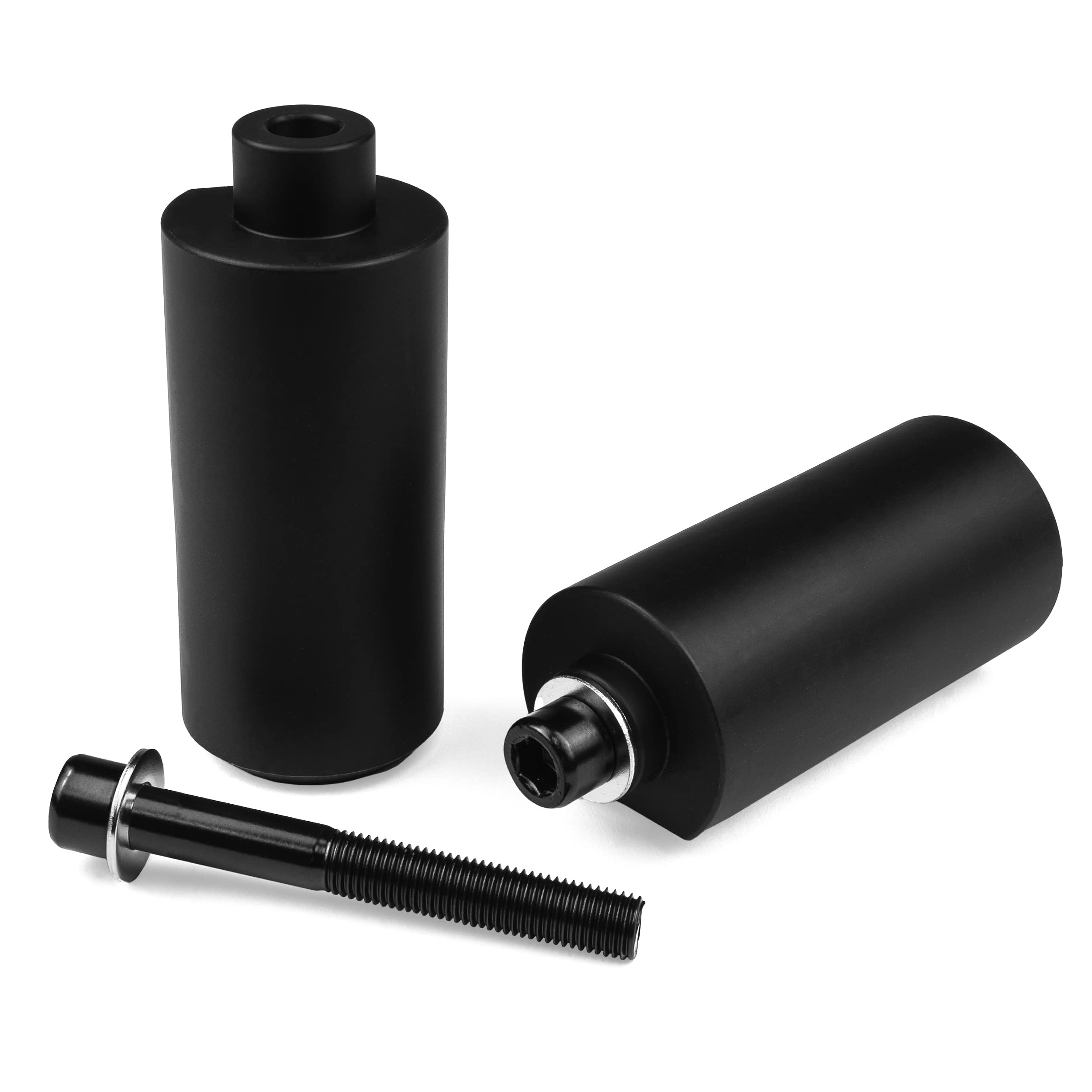 Delrin Frame Sliders For 2008-2009 Yamaha YZF-R6 – Carbon Look Crash Protectors, Easy Mount 4 thumbnail image