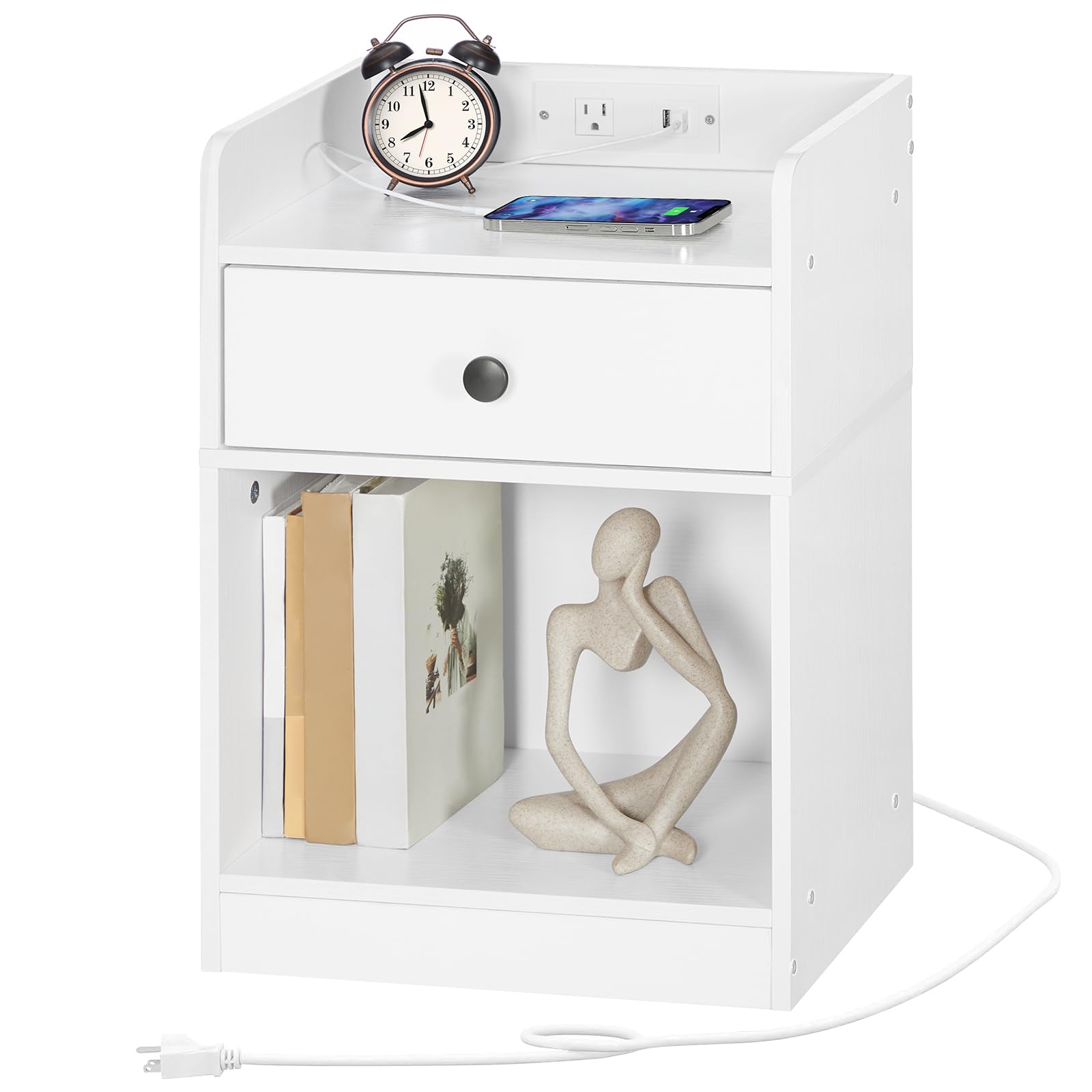 ✿handmama's shop✿ Suki Burnished Black Suki 3 Drawer Large Nightstand From