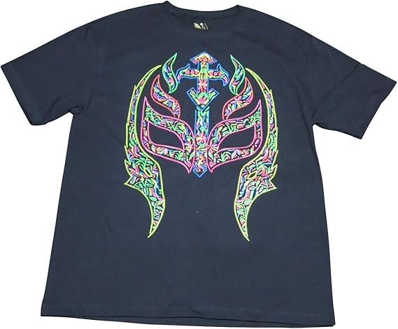 Amazon プロレス ルチャリブレ Tシャツ ルチャリブレ 半袖tシャツ レイ ミステリオ Popマスクイラスト ブラック Tシャツ カットソー 通販
