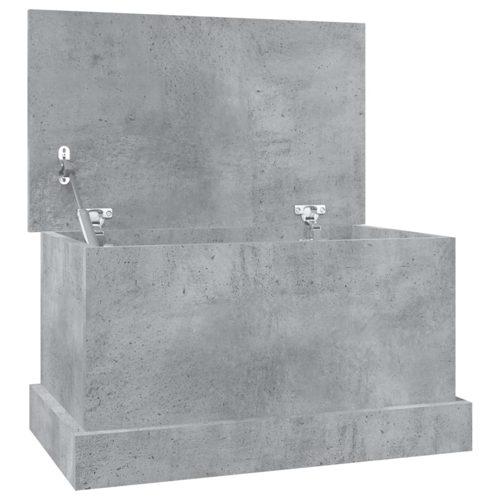 ARKEM Contenitore Grigio Cemento 50x30x28 cm in Legno Multistrato,Baule da Giardino Impermeabile, Cassapanca Contenitore da Esterno