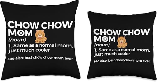 Miniatura 3 de Chow Chow Lover Apparel Best Mom Ever Definition Funny Chow Dog Throw Pillow, 18x18, Multicolor