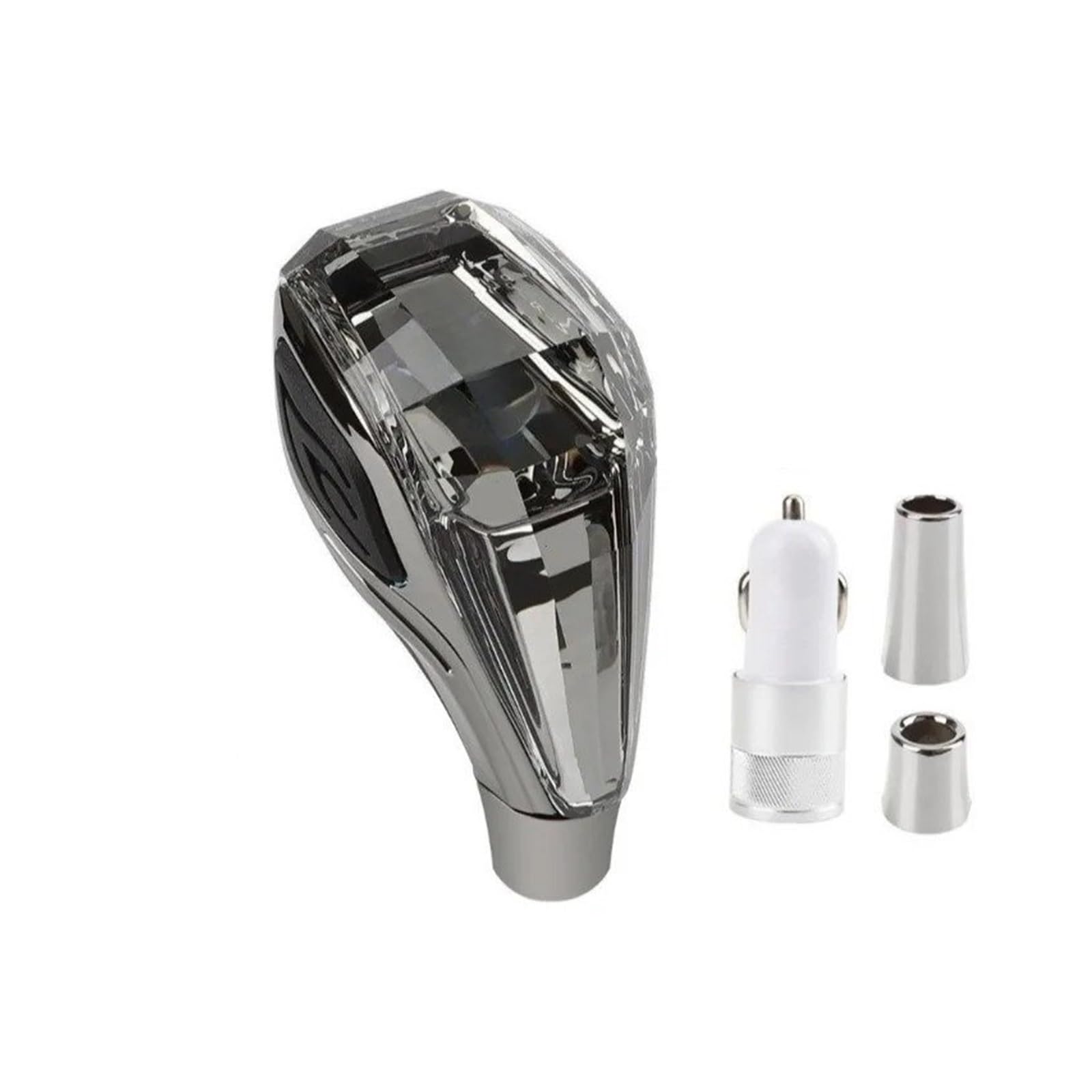 Vbbrswaad Gear Knob Crystal Multicolor Light Car Gear Shift Knob Universal Modified Lever Handball for Toyota for Mazda for Mitsubishi Etc(6-Speed R135246)