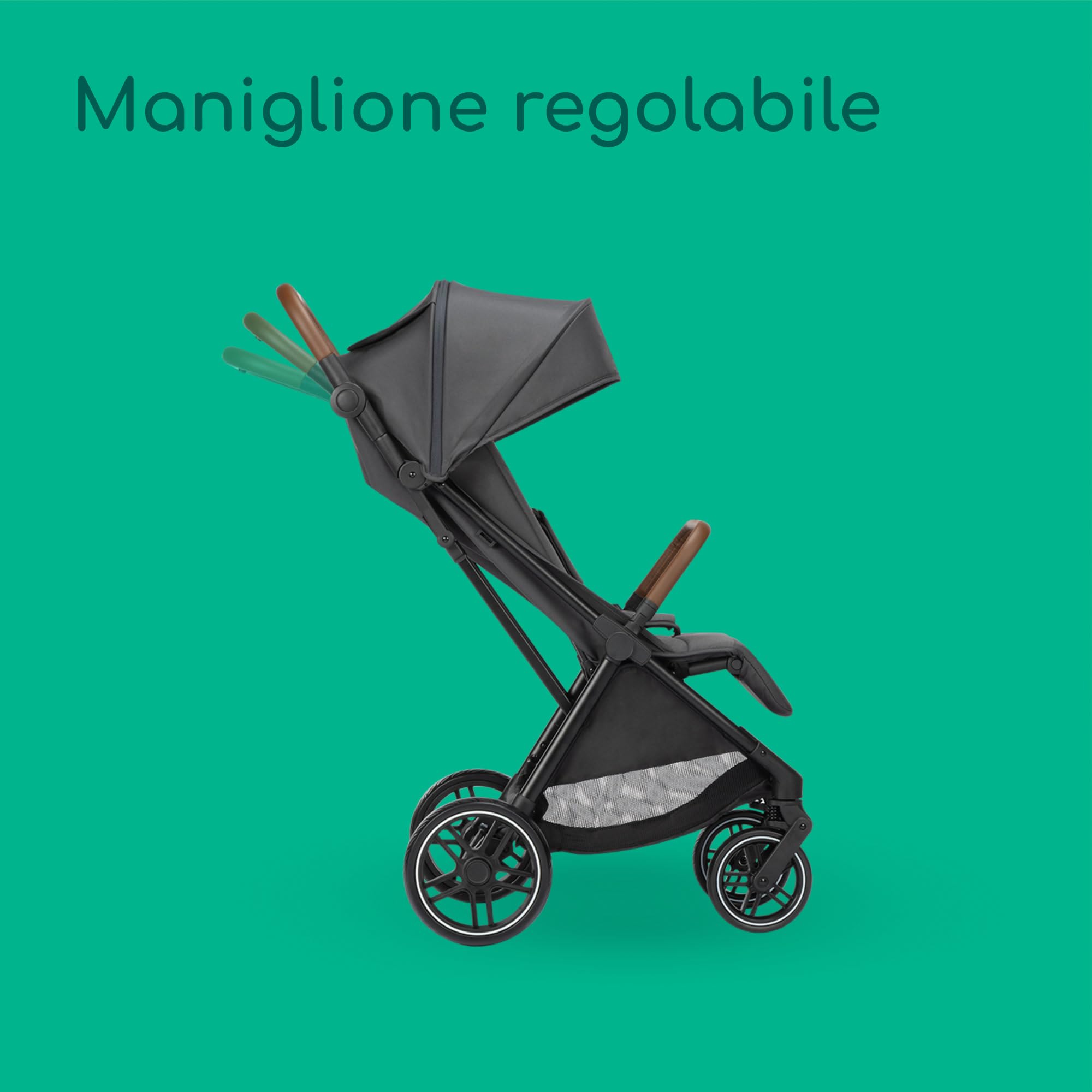 Bebeconfort Indra, Passeggino per Bambini 0-4 anni (22 kg), Chiusura Rapida Automatica, Passeggino Compatto Reclinabile, Sospensioni Integrate, Compatibile con Seggiolino Auto, Mineral Graphite