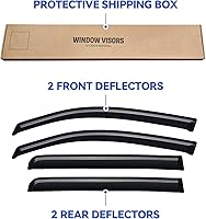 Vista 421 de Viseras de ventana in-Channel, protectores contra la lluvia para 2011-2023 Dodge Charger, visores de ventilación de ventana con deflectores