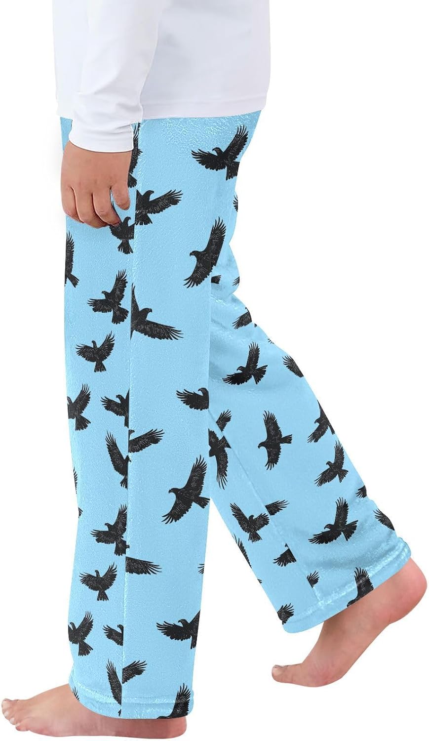 Pajama Pants Soft Flannel Sleep Bottoms Eagle Loungewear Pants 6-14 Years - Image 4
